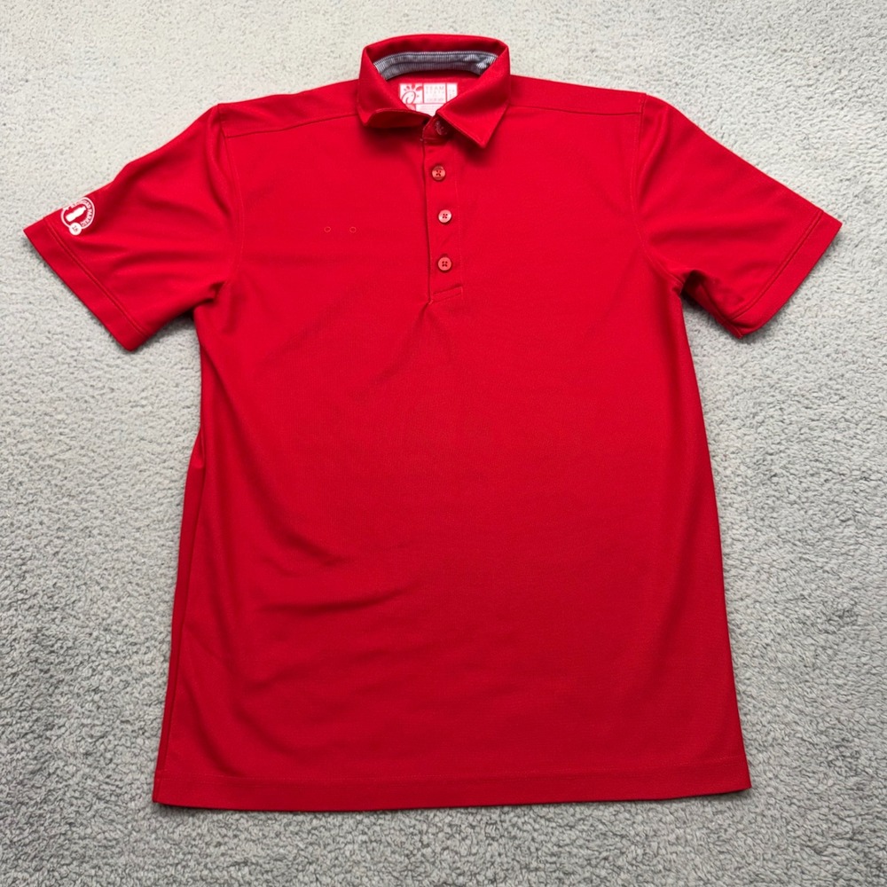 Oobe TS302 Mens Small S/S Recycled Polyester Red Chick-fil-A Uniform Polo Shirt